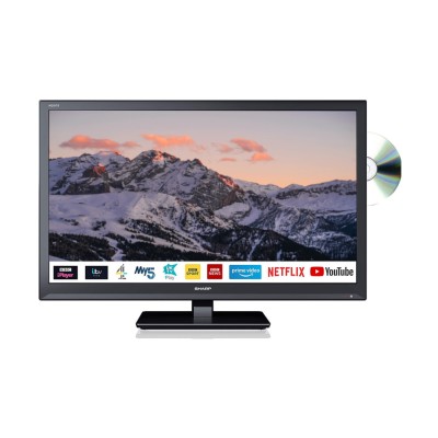 Sharp 24" LED Smart TV with Built-In DVD Player 